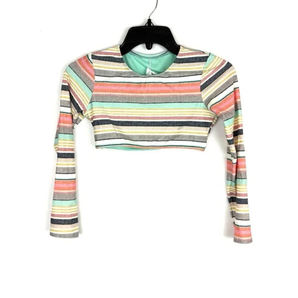 O’Neill Girl’s Two Piece Long Sleeve Rashguard Set Size 14